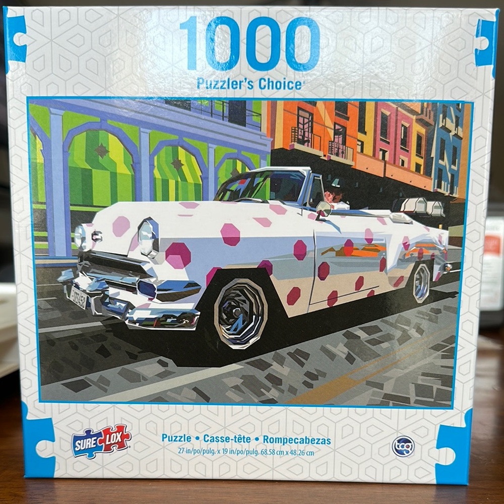 Sure Lox ‘Cruising in Cuba’ Colorful Car Puzzle - 1000 Pieces